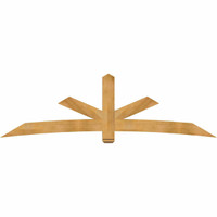 108"W x 31"H x 04"D x 6"F, 07/12 Pitch, Alberta Rough Sawn Timber Gable Bracket, Western Red Cedar