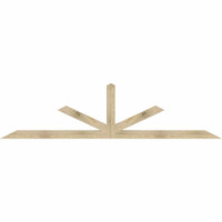 108"W x 27"H x 04"D x 4"F, 06/12 Pitch, Saratoga Rough Sawn Timber Gable Bracket, Douglas Fir