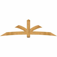108"W x 31"H x 04"D x 6"F, 07/12 Pitch, Davenport Rough Sawn Timber Gable Bracket, Western Red Cedar