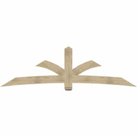 108"W x 31"H x 04"D x 6"F, 07/12 Pitch, Davenport Rough Sawn Timber Gable Bracket, Douglas Fir