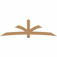 108"W x 31"H x 3 1/2"D x 5 1/2"F, 07/12 Pitch, Davenport Smooth Timber Gable Bracket, Western Red Cedar