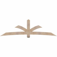 108"W x 31"H x 3 1/2"D x 5 1/2"F, 07/12 Pitch, Davenport Smooth Timber Gable Bracket, Douglas Fir