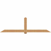 108"W x 31"H x 3 1/2"D x 5 1/2"F, 07/12 Pitch, Eugene Smooth Timber Gable Bracket, Western Red Cedar