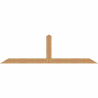 108"W x 31"H x 3 1/2"D x 5 1/2"F, 07/12 Pitch, Portland Smooth Timber Gable Bracket, Western Red Cedar