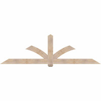 108"W x 31"H x 3 1/2"D x 5 1/2"F, 07/12 Pitch, Redmond Smooth Timber Gable Bracket, Douglas Fir