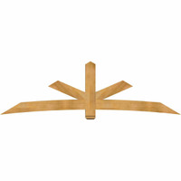 108"W x 31"H x 06"D x 6"F, 07/12 Pitch, Alberta Rough Sawn Timber Gable Bracket, Western Red Cedar
