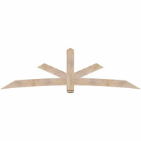 108"W x 31"H x 5 1/2"D x 5 1/2"F, 07/12 Pitch, Alberta Smooth Timber Gable Bracket, Douglas Fir