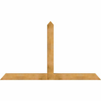 96"W x 56"H x 06"D x 6"F, 14/12 Pitch, Portland Rough Sawn Timber Gable Bracket, Western Red Cedar