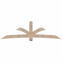 108"W x 31"H x 5 1/2"D x 5 1/2"F, 07/12 Pitch, Davenport Smooth Timber Gable Bracket, Douglas Fir