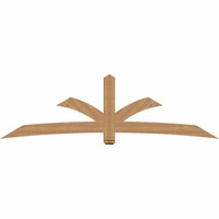 108"W x 31"H x 5 1/2"D x 5 1/2"F, 07/12 Pitch, Davenport Smooth Timber Gable Bracket, Western Red Cedar