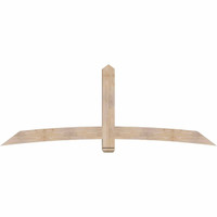 96"W x 36"H x 5 1/2"D x 5 1/2"F, 09/12 Pitch, Bellingham Smooth Timber Gable Bracket, Douglas Fir
