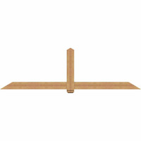 108"W x 31"H x 5 1/2"D x 5 1/2"F, 07/12 Pitch, Eugene Smooth Timber Gable Bracket, Western Red Cedar