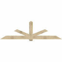 108"W x 31"H x 06"D x 6"F, 07/12 Pitch, Kennewick Rough Sawn Timber Gable Bracket, Douglas Fir