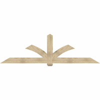 108"W x 31"H x 06"D x 6"F, 07/12 Pitch, Redmond Rough Sawn Timber Gable Bracket, Douglas Fir
