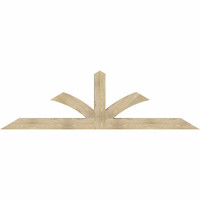 108"W x 31"H x 06"D x 6"F, 07/12 Pitch, Richland Rough Sawn Timber Gable Bracket, Douglas Fir