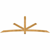 108"W x 36"H x 04"D x 4"F, 08/12 Pitch, Alberta Rough Sawn Timber Gable Bracket, Western Red Cedar