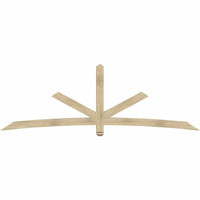 108"W x 36"H x 04"D x 4"F, 08/12 Pitch, Alberta Rough Sawn Timber Gable Bracket, Douglas Fir