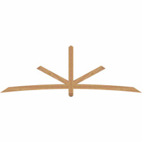 108"W x 36"H x 3 1/2"D x 3 1/2"F, 08/12 Pitch, Alberta Smooth Timber Gable Bracket, Western Red Cedar