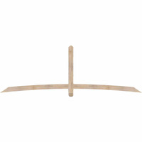 108"W x 36"H x 3 1/2"D x 3 1/2"F, 08/12 Pitch, Bellingham Smooth Timber Gable Bracket, Douglas Fir