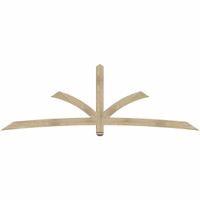 108"W x 36"H x 04"D x 4"F, 08/12 Pitch, Davenport Rough Sawn Timber Gable Bracket, Douglas Fir