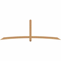 108"W x 36"H x 3 1/2"D x 3 1/2"F, 08/12 Pitch, Bellingham Smooth Timber Gable Bracket, Western Red Cedar