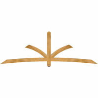 108"W x 36"H x 04"D x 4"F, 08/12 Pitch, Davenport Rough Sawn Timber Gable Bracket, Western Red Cedar