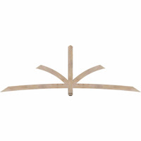 108"W x 36"H x 3 1/2"D x 3 1/2"F, 08/12 Pitch, Davenport Smooth Timber Gable Bracket, Douglas Fir