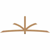 108"W x 36"H x 3 1/2"D x 3 1/2"F, 08/12 Pitch, Davenport Smooth Timber Gable Bracket, Western Red Cedar