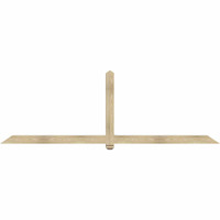 108"W x 36"H x 04"D x 4"F, 08/12 Pitch, Eugene Rough Sawn Timber Gable Bracket, Douglas Fir