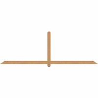 108"W x 36"H x 3 1/2"D x 3 1/2"F, 08/12 Pitch, Eugene Smooth Timber Gable Bracket, Western Red Cedar