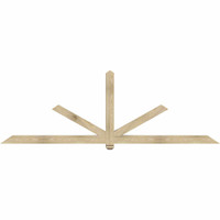 108"W x 36"H x 04"D x 4"F, 08/12 Pitch, Kennewick Rough Sawn Timber Gable Bracket, Douglas Fir