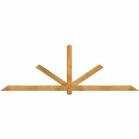 108"W x 36"H x 04"D x 4"F, 08/12 Pitch, Kennewick Rough Sawn Timber Gable Bracket, Western Red Cedar