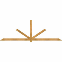 108"W x 36"H x 3 1/2"D x 3 1/2"F, 08/12 Pitch, Kennewick Smooth Timber Gable Bracket, Western Red Cedar