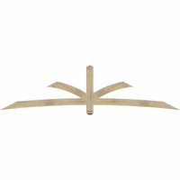 108"W x 27"H x 04"D x 4"F, 06/12 Pitch, Davenport Rough Sawn Timber Gable Bracket, Douglas Fir