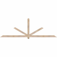108"W x 36"H x 3 1/2"D x 3 1/2"F, 08/12 Pitch, Kennewick Smooth Timber Gable Bracket, Douglas Fir