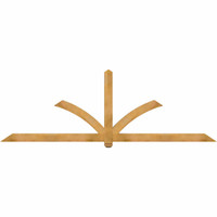108"W x 36"H x 04"D x 4"F, 08/12 Pitch, Redmond Rough Sawn Timber Gable Bracket, Western Red Cedar
