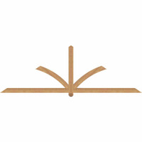 108"W x 36"H x 3 1/2"D x 3 1/2"F, 08/12 Pitch, Redmond Smooth Timber Gable Bracket, Western Red Cedar