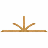 108"W x 36"H x 04"D x 4"F, 08/12 Pitch, Richland Rough Sawn Timber Gable Bracket, Western Red Cedar