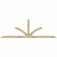 108"W x 36"H x 04"D x 4"F, 08/12 Pitch, Richland Rough Sawn Timber Gable Bracket, Douglas Fir