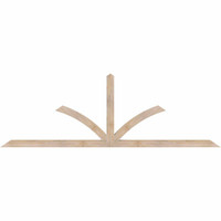 108"W x 36"H x 3 1/2"D x 3 1/2"F, 08/12 Pitch, Richland Smooth Timber Gable Bracket, Douglas Fir