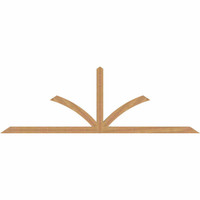 108"W x 36"H x 3 1/2"D x 3 1/2"F, 08/12 Pitch, Richland Smooth Timber Gable Bracket, Western Red Cedar