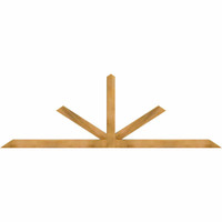 108"W x 36"H x 04"D x 4"F, 08/12 Pitch, Saratoga Rough Sawn Timber Gable Bracket, Western Red Cedar