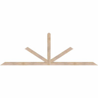 108"W x 36"H x 3 1/2"D x 3 1/2"F, 08/12 Pitch, Saratoga Smooth Timber Gable Bracket, Douglas Fir