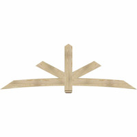 108"W x 36"H x 04"D x 6"F, 08/12 Pitch, Alberta Rough Sawn Timber Gable Bracket, Douglas Fir