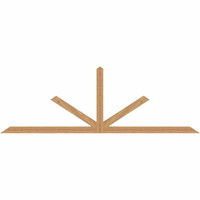 108"W x 36"H x 3 1/2"D x 3 1/2"F, 08/12 Pitch, Saratoga Smooth Timber Gable Bracket, Western Red Cedar