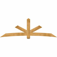 108"W x 36"H x 04"D x 6"F, 08/12 Pitch, Alberta Rough Sawn Timber Gable Bracket, Western Red Cedar
