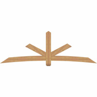 108"W x 36"H x 3 1/2"D x 5 1/2"F, 08/12 Pitch, Alberta Smooth Timber Gable Bracket, Western Red Cedar