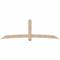 108"W x 36"H x 3 1/2"D x 5 1/2"F, 08/12 Pitch, Bellingham Smooth Timber Gable Bracket, Douglas Fir