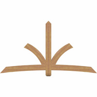 96"W x 52"H x 3 1/2"D x 5 1/2"F, 13/12 Pitch, Davenport Smooth Timber Gable Bracket, Western Red Cedar