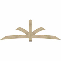 108"W x 36"H x 04"D x 6"F, 08/12 Pitch, Davenport Rough Sawn Timber Gable Bracket, Douglas Fir